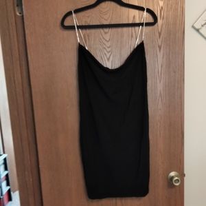 Parade mesh slip dress with rhinestones